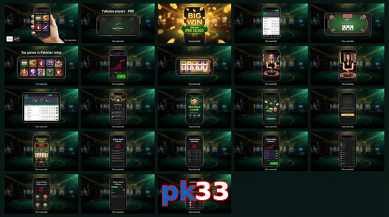 Main screen of Pk33 bet page for PK players